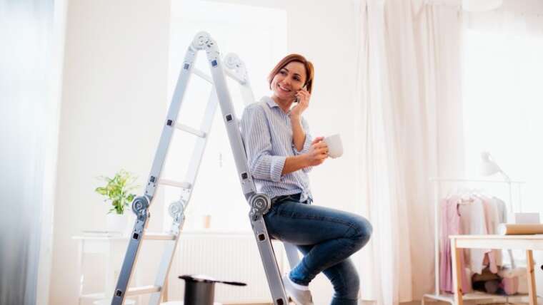 cleaning with ladder, Safe Cleaning With Ladder Use Tips